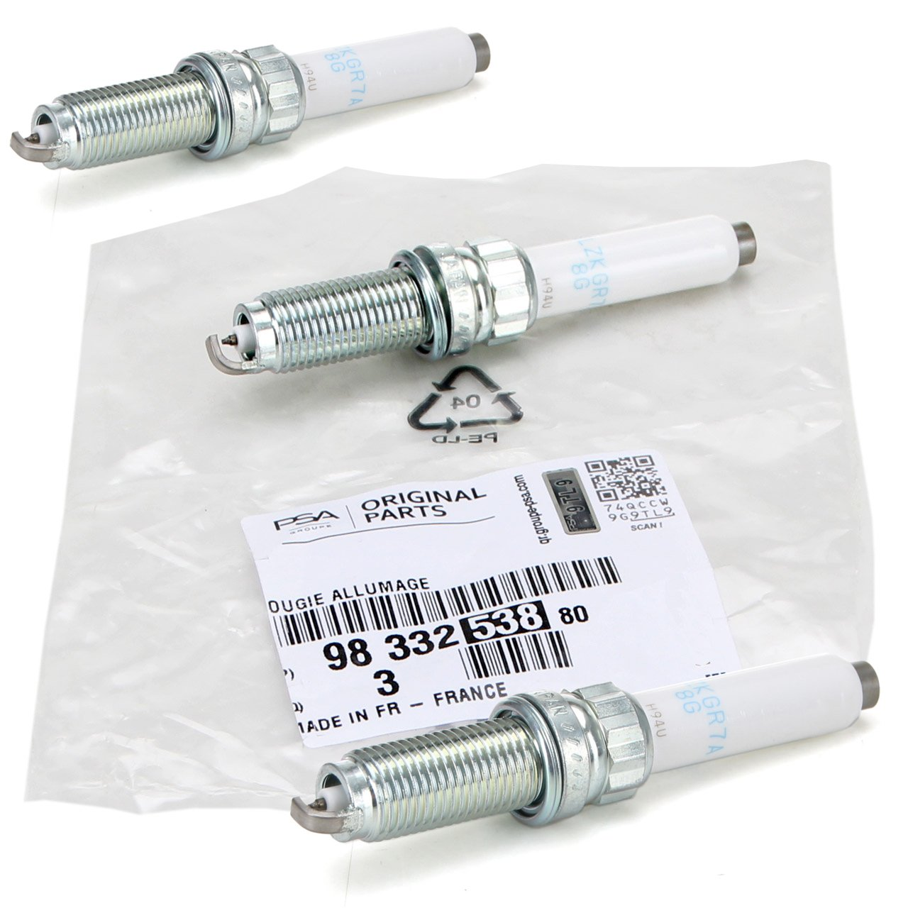 Citroen C4 (C41) 1.2 Puretech Benzinli Ateşleme Buji Takımı 3 Adet Orijinal | PSA 9833964280