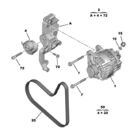 Peugeot 308 1.2 Benzinli V Kayış Seti Gergi Kütüğü Ve V Kayışı Orijinal | PSA 1688197180
