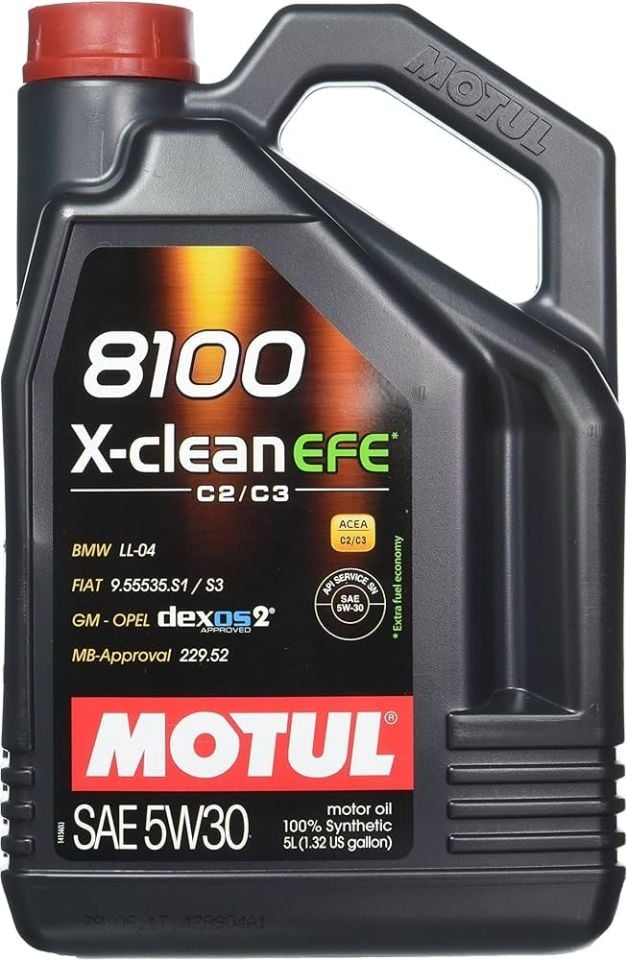 MOTUL 8100 X-Clean EFE 5W30 Dexos2 Partiküllü Motor Yağı 5LT