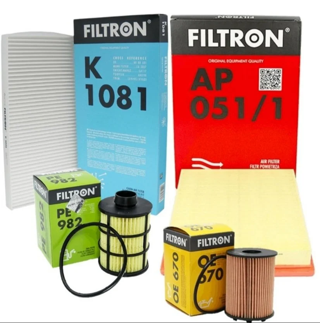 Opel Corsa C 1.3 Dizel Periyodik Bakım Filtre Seti (Tırnaklı Tip) Filtron Marka