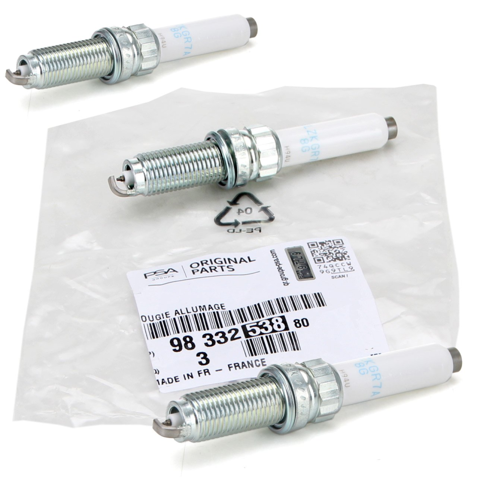 Citroen C4 (C41) 1.2 Puretech Benzinli Ateşleme Buji Takımı 3 Adet Orijinal | PSA 9833964280