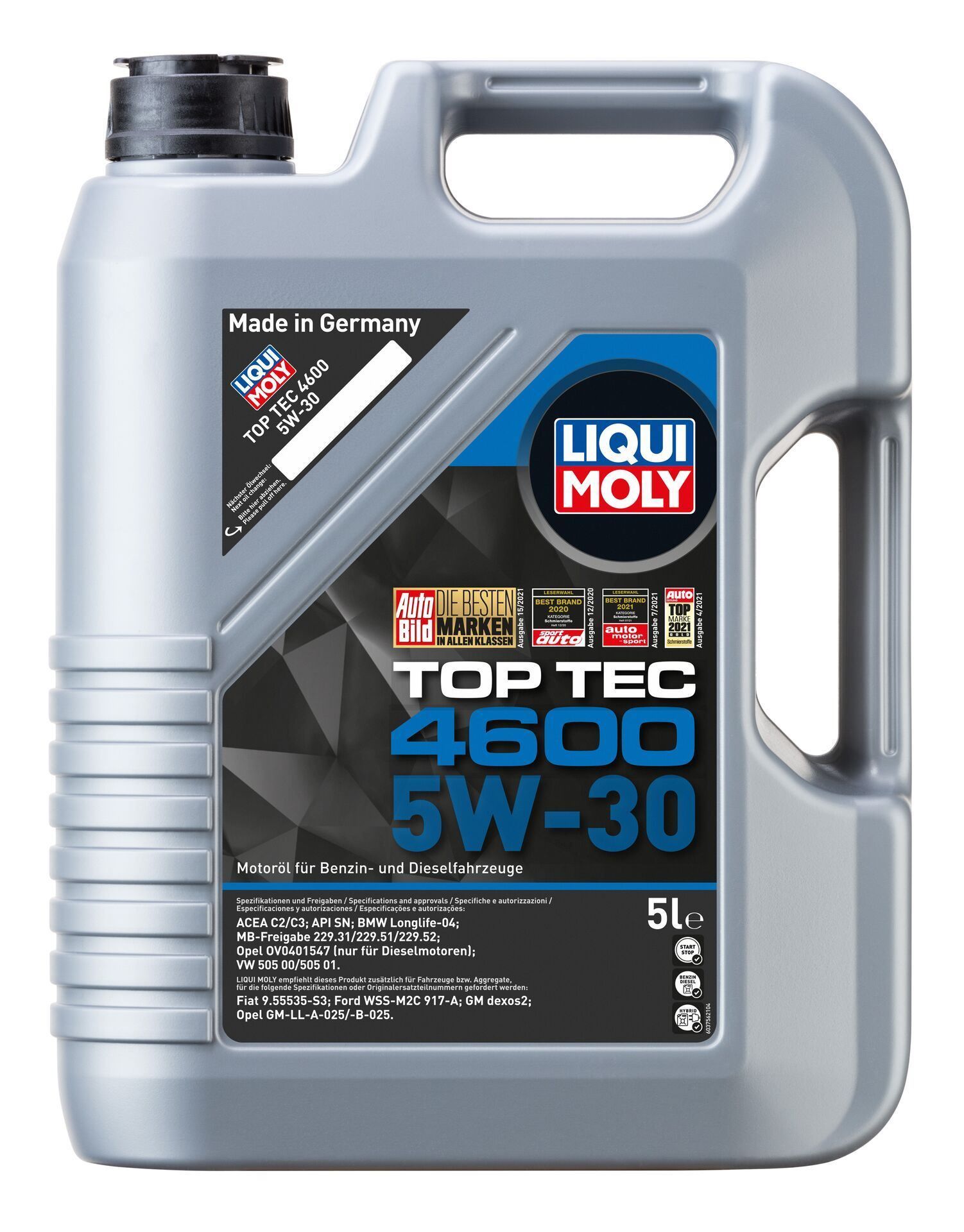 LIQUI MOLY Top Tec 4600 5W-30 Dexos2 5 Litre Motor Yağı 2025 Üretim Yılı