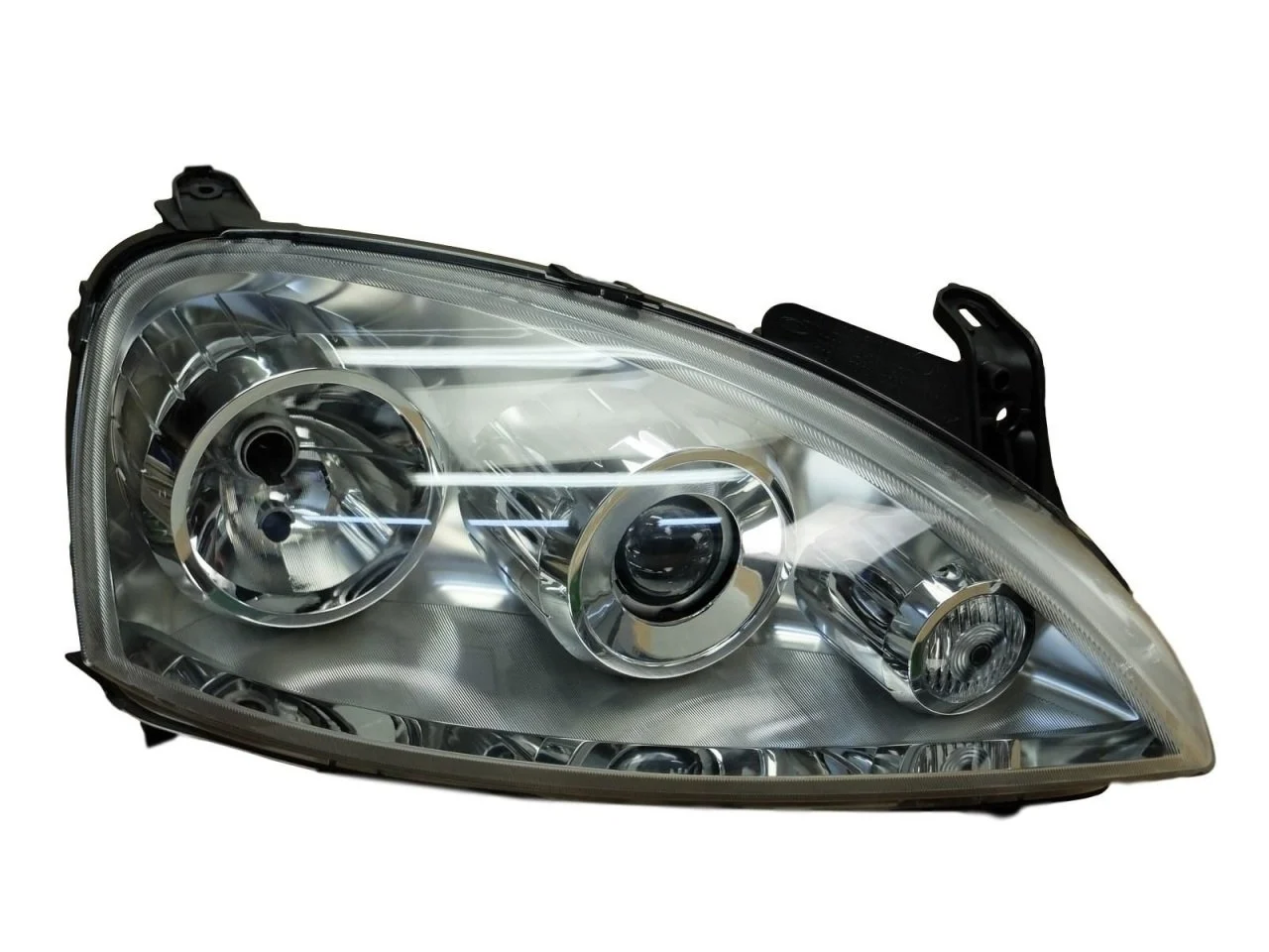 Opel Corsa C Sağ Far (Yolcu Tarafı) Mercekli | DEPO 442-1136R-LD-EM