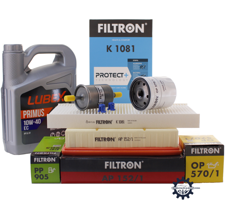 Opel Vectra C Filtron1.6 Benzinli (Z16XE-Z16XEP) Periyodik Bakım Filtre Seti Lubex Prımus 10w40 4 Litre Yağlı