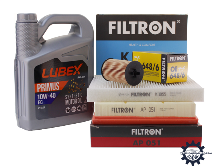 Opel Zafira B 1.6 Benzinli (Z16XER) Bakım Filtre Seti Filtron Marka Lubex Prımus 10W40 Yağlı 2007-2010